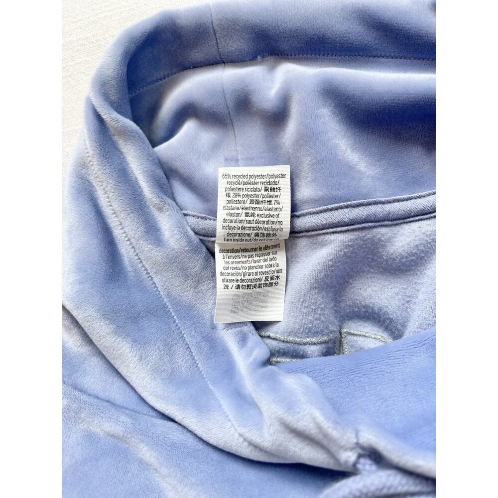 Victoria's Secret LOVE PINK‎ Women’s XS Varsity Sweatshirt Oversized Blue Velour - Picture 5 of 11